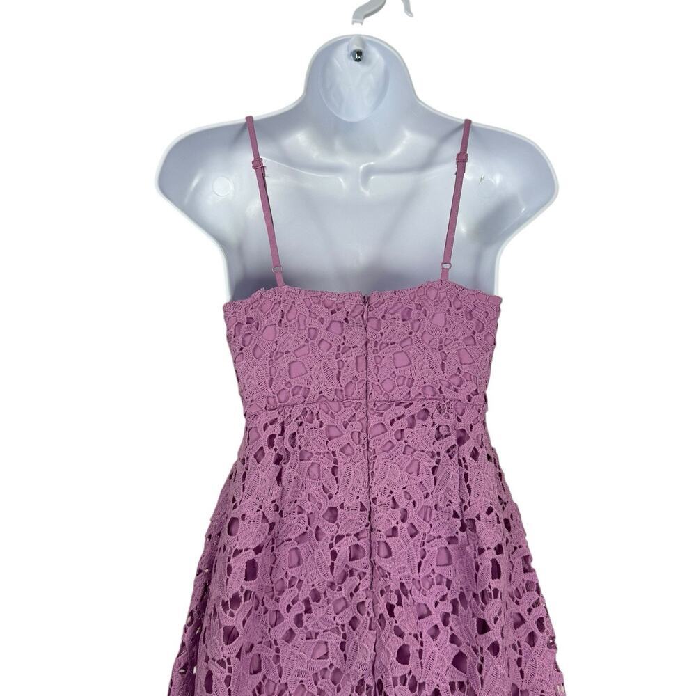 ASTR Dress Women Extra Small Purple Lace Midi Romantic Feminine Floral Fairy - Picture 10 of 16